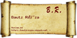 Bautz Róza névjegykártya
